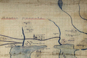 Bilde av Antagelig det eldste kart som finnes over Sandefjord. Ca 1500 ?